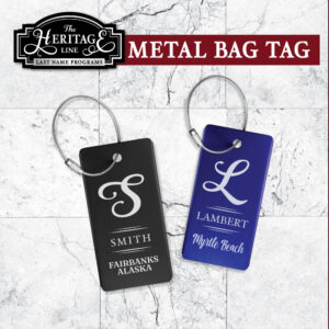 Metal Bag Tag – Last Name Program