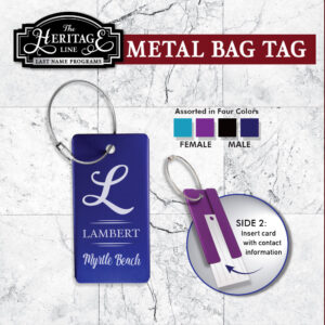 Metal Bag Tag – Last Name Program