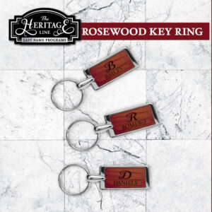 Rosewood Keychain – Last Name Program