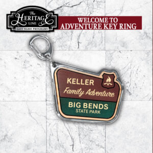 Welcome To Adventure Key Ring – Last Name Program