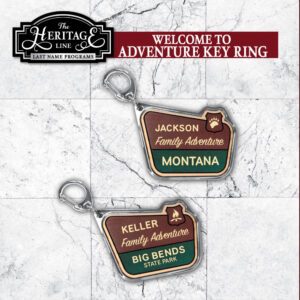 Welcome To Adventure Key Ring – Last Name Program